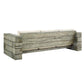 Modway Manteo Rustic Coastal Outdoor Patio Sunbrella® Sofa and Fire Pit Set FredCo