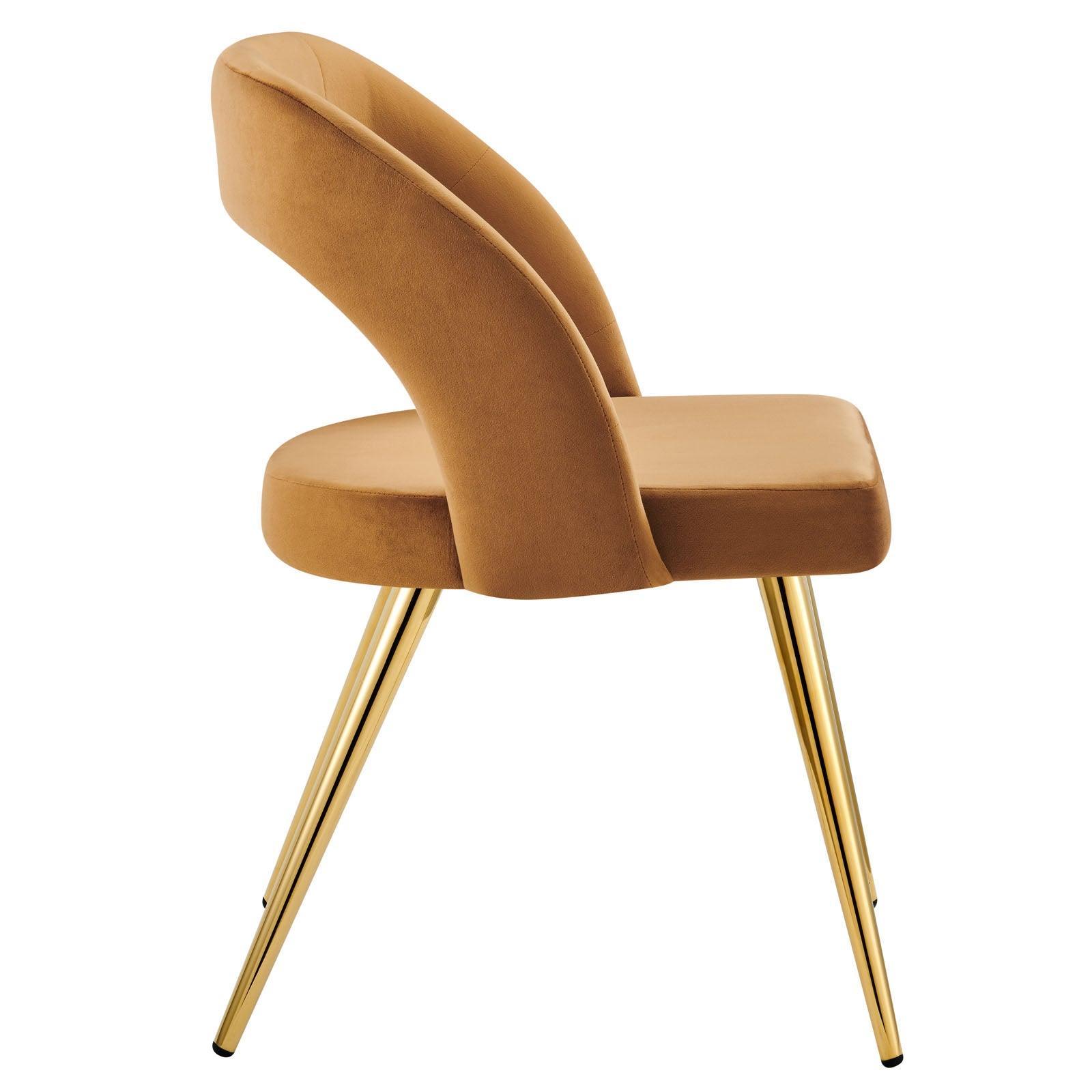 Modway Marciano Performance Velvet Dining Chair Set of 2 FredCo