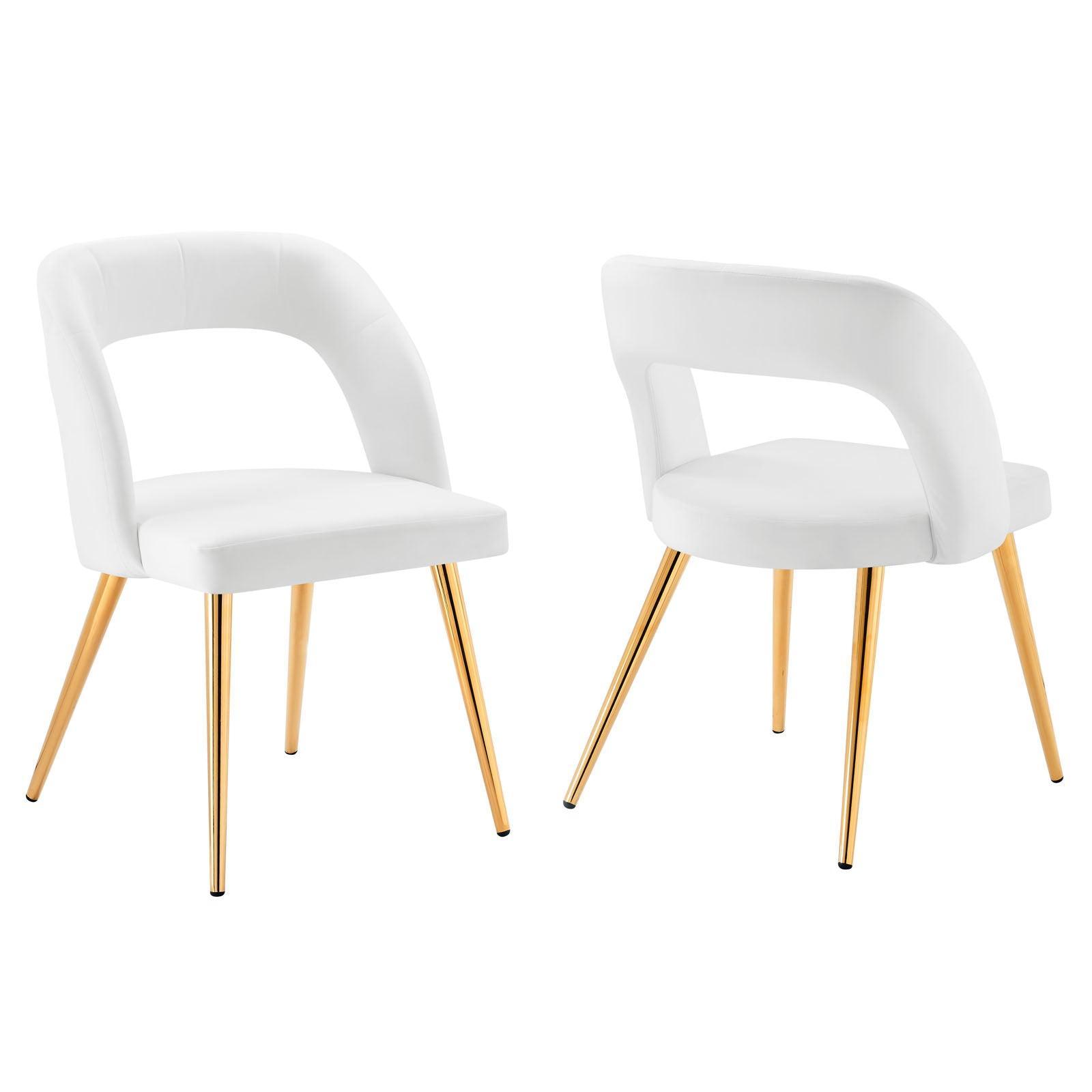 Modway Marciano Performance Velvet Dining Chair Set of 2 FredCo