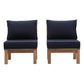 Modway Marina 2 Piece Outdoor Patio Teak Set, EEI-1821 FredCo