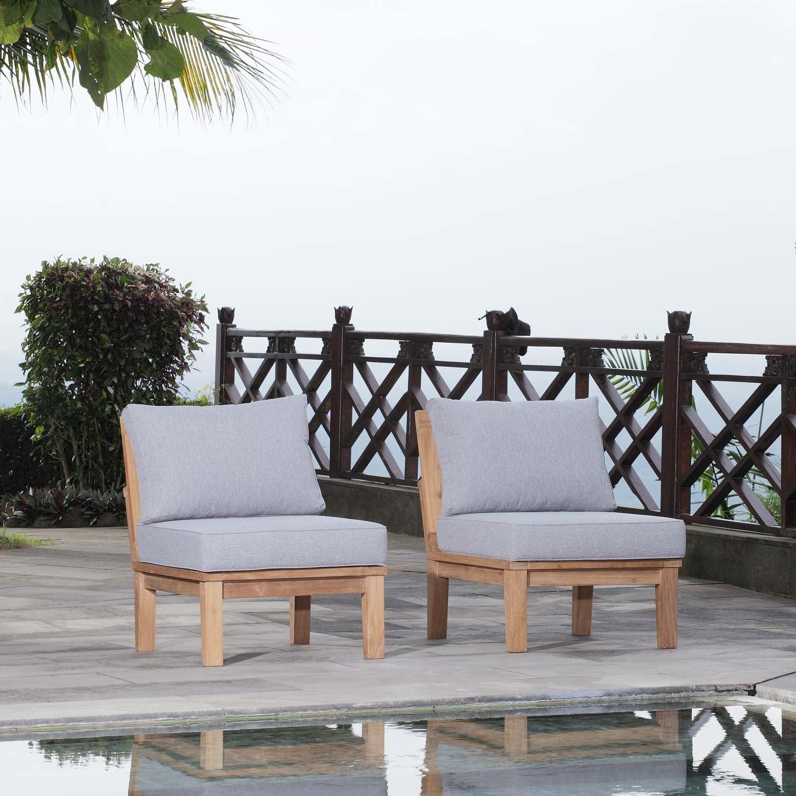 Modway Marina 2 Piece Outdoor Patio Teak Set, EEI-1821 FredCo