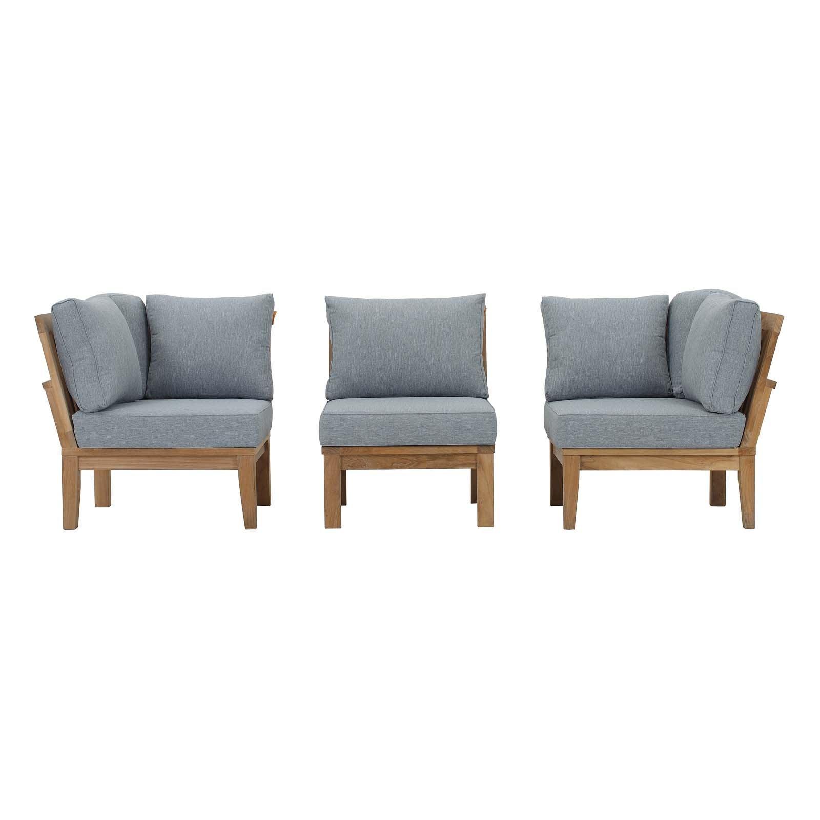 Modway Marina 3 Piece Outdoor Patio Teak Set FredCo