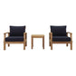 Modway Marina 3 Piece Outdoor Patio Teak Set, EEI-1487 FredCo