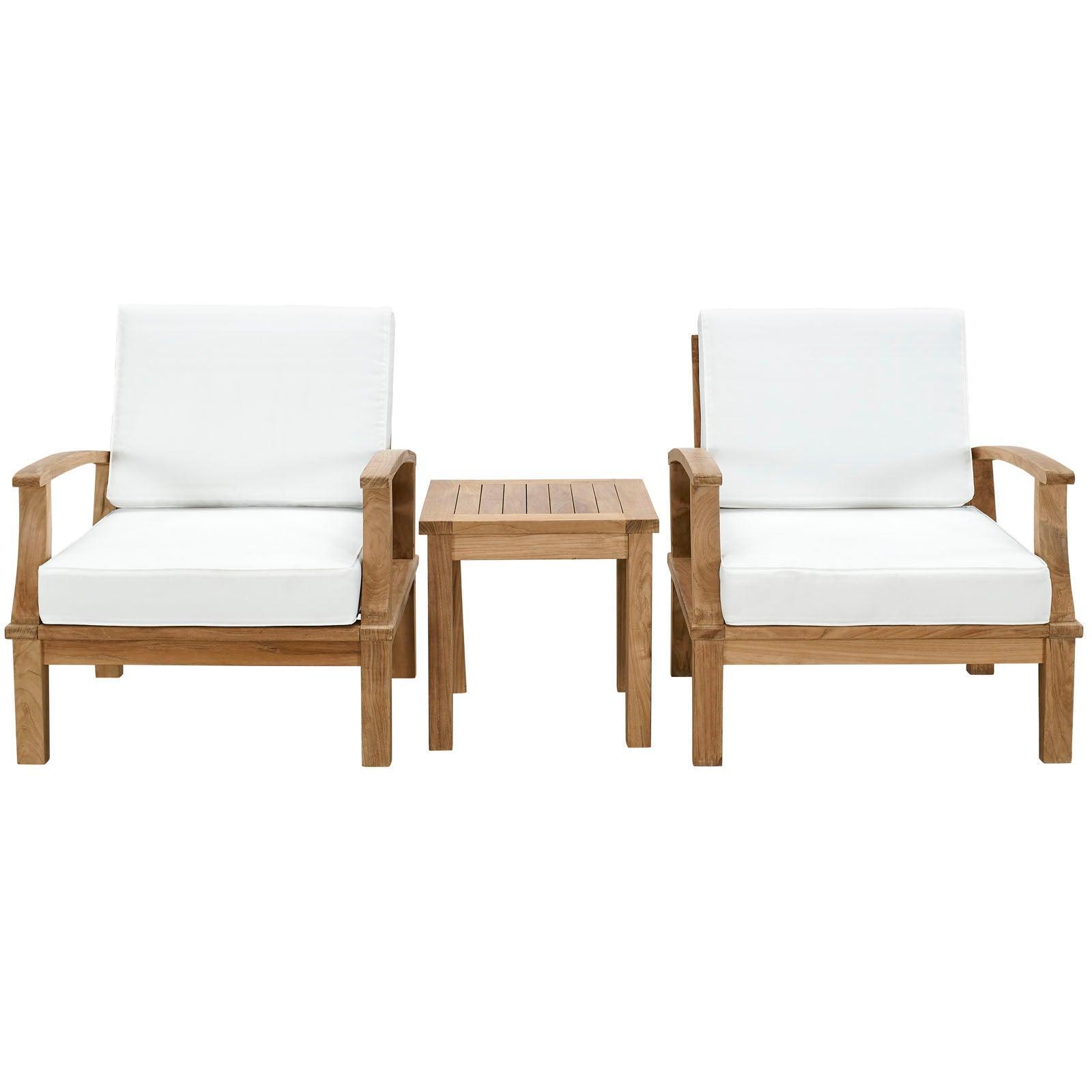 Modway Marina 3 Piece Outdoor Patio Teak Set, EEI-1487 FredCo
