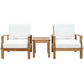Modway Marina 3 Piece Outdoor Patio Teak Set, EEI-1487 FredCo