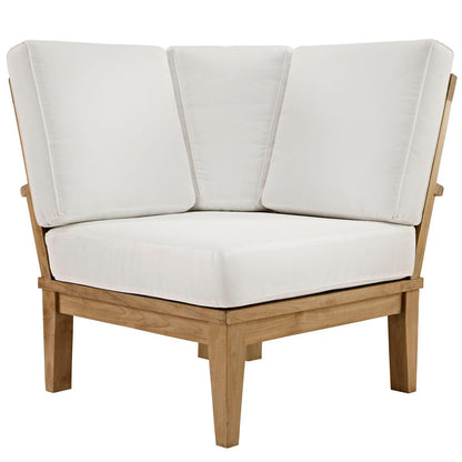 Modway Marina Outdoor Patio Teak Corner Sofa FredCo