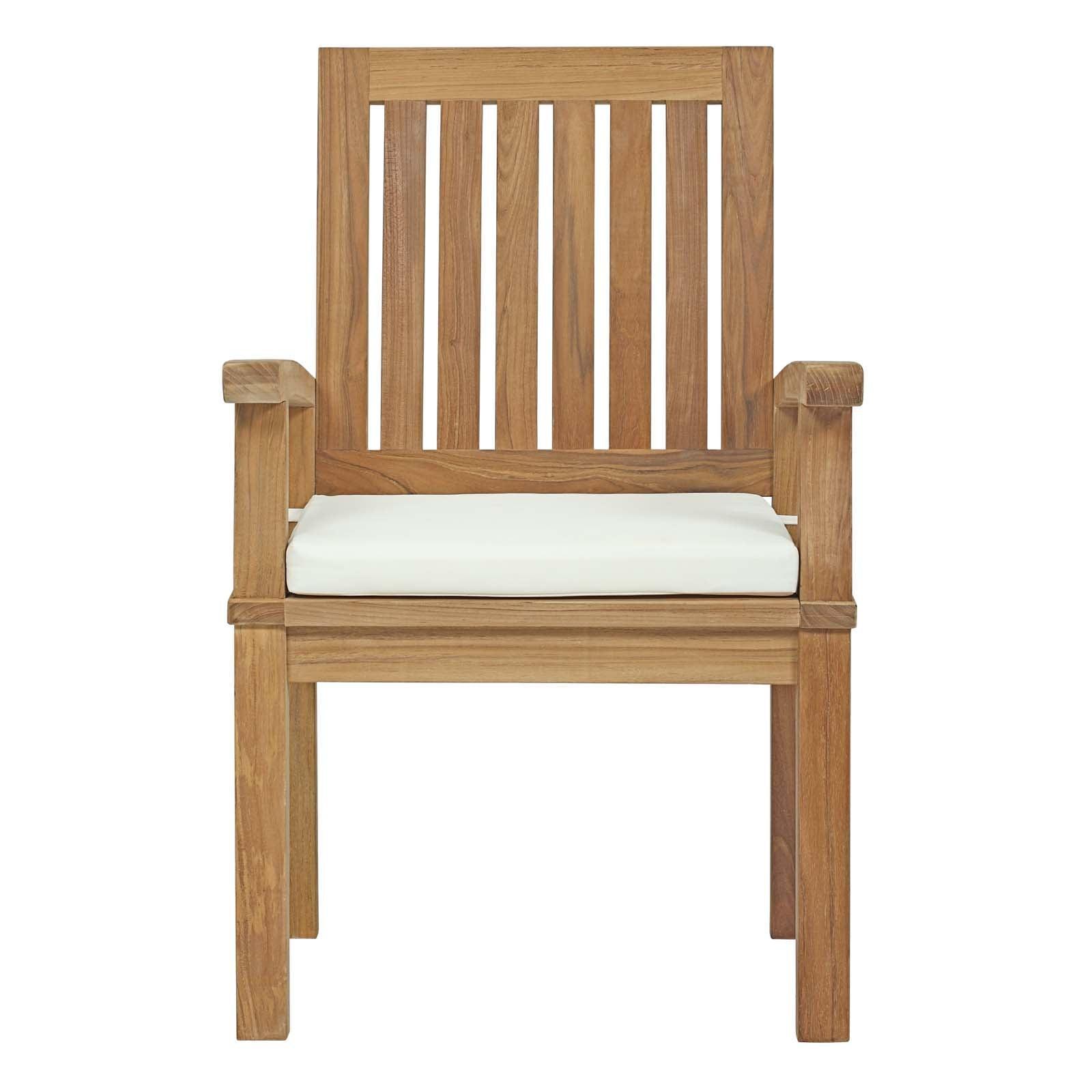 Modway Marina Outdoor Patio Teak Dining Chair FredCo