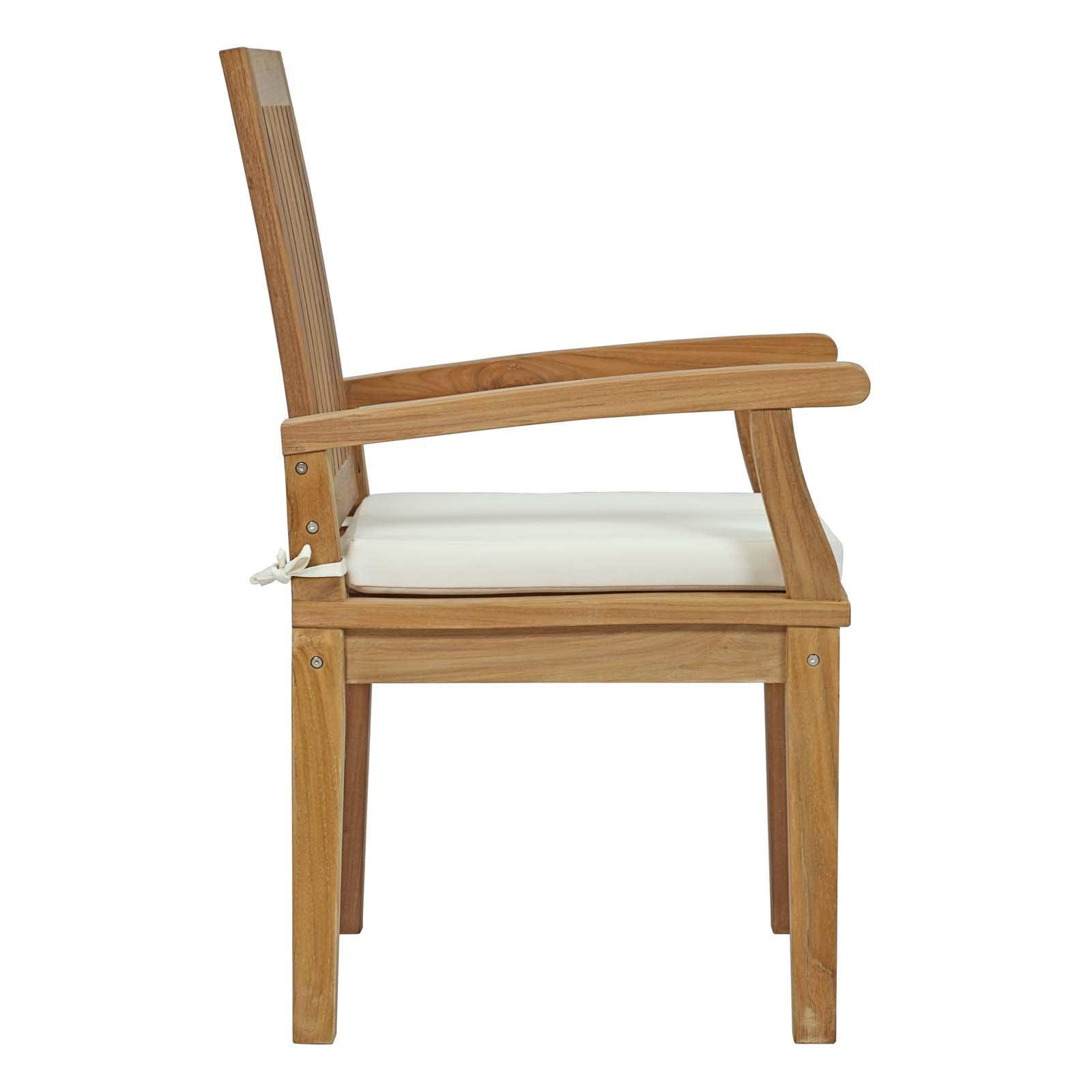 Modway Marina Outdoor Patio Teak Dining Chair FredCo
