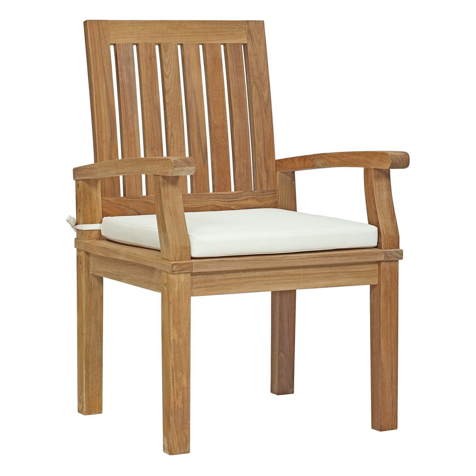 Modway Marina Outdoor Patio Teak Dining Chair FredCo