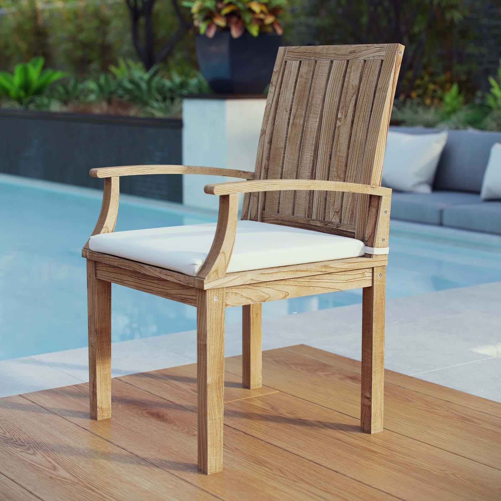 Modway Marina Outdoor Patio Teak Dining Chair FredCo