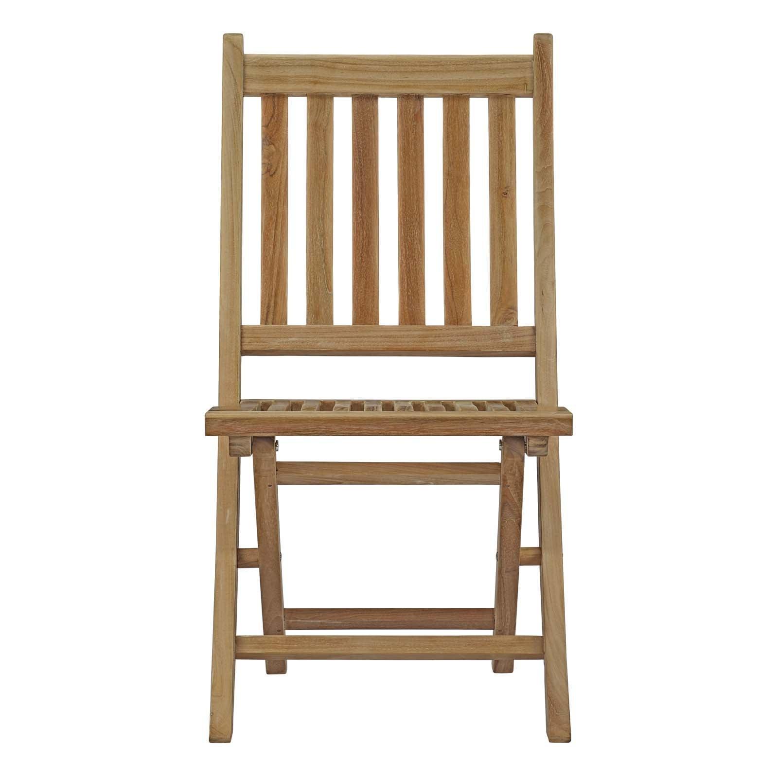Modway Marina Outdoor Patio Teak Folding Chair FredCo