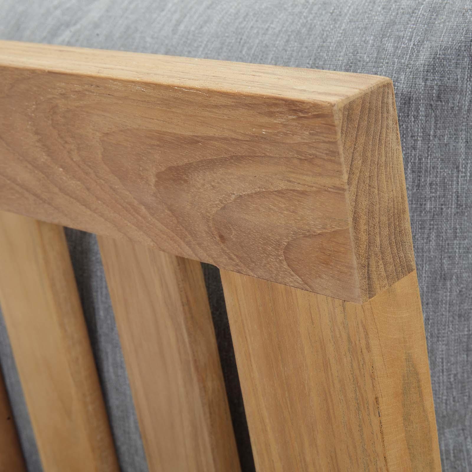Modway Marina Outdoor Patio Teak Left-Facing Sofa FredCo