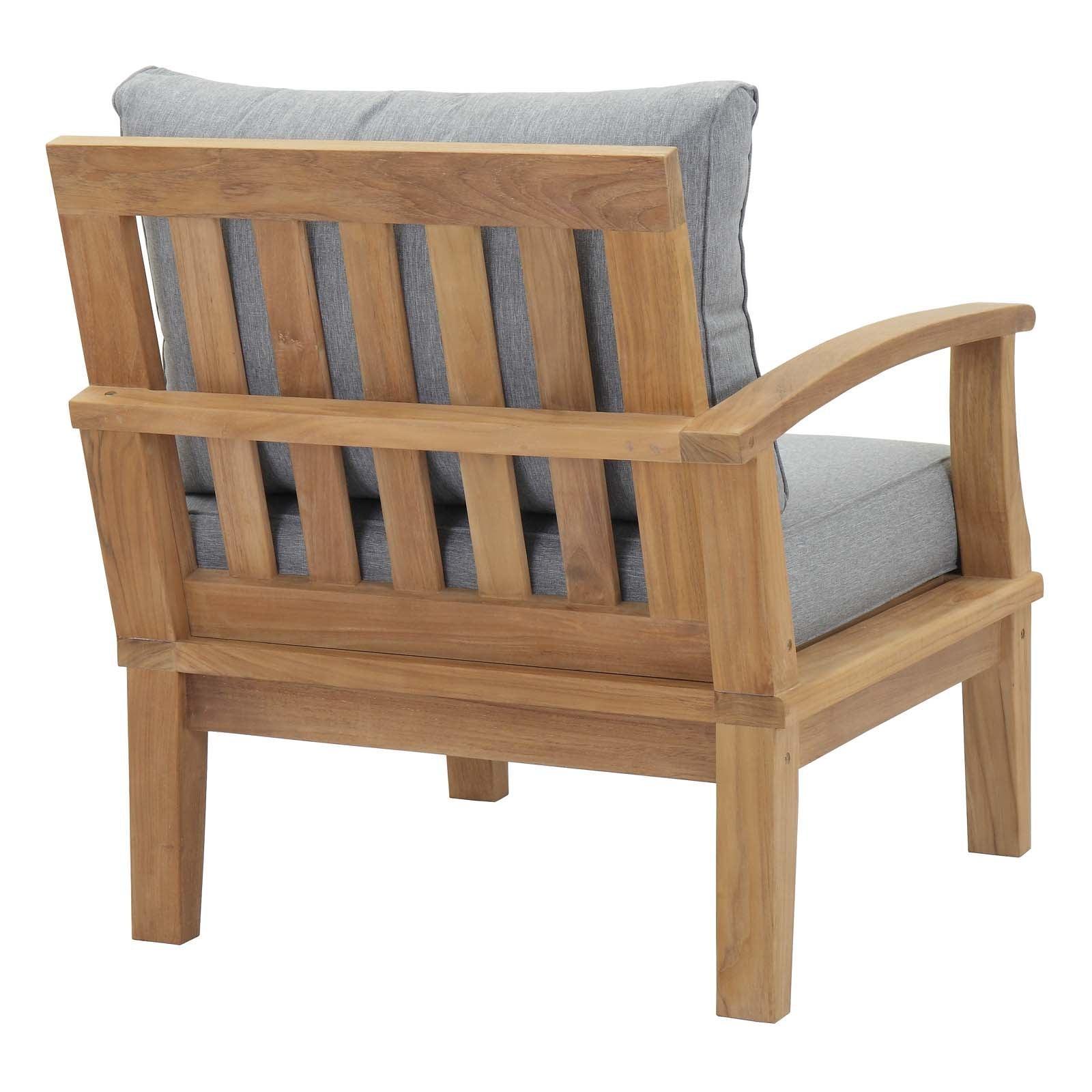 Modway Marina Outdoor Patio Teak Left-Facing Sofa FredCo