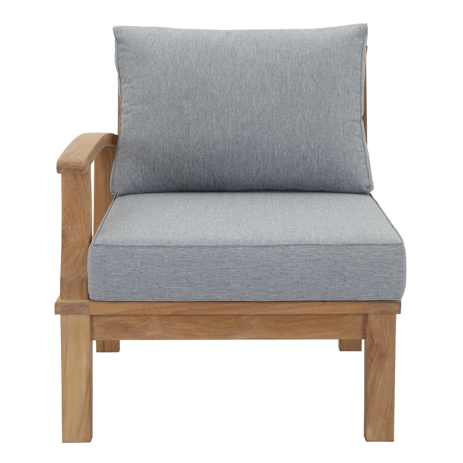 Modway Marina Outdoor Patio Teak Left-Facing Sofa FredCo