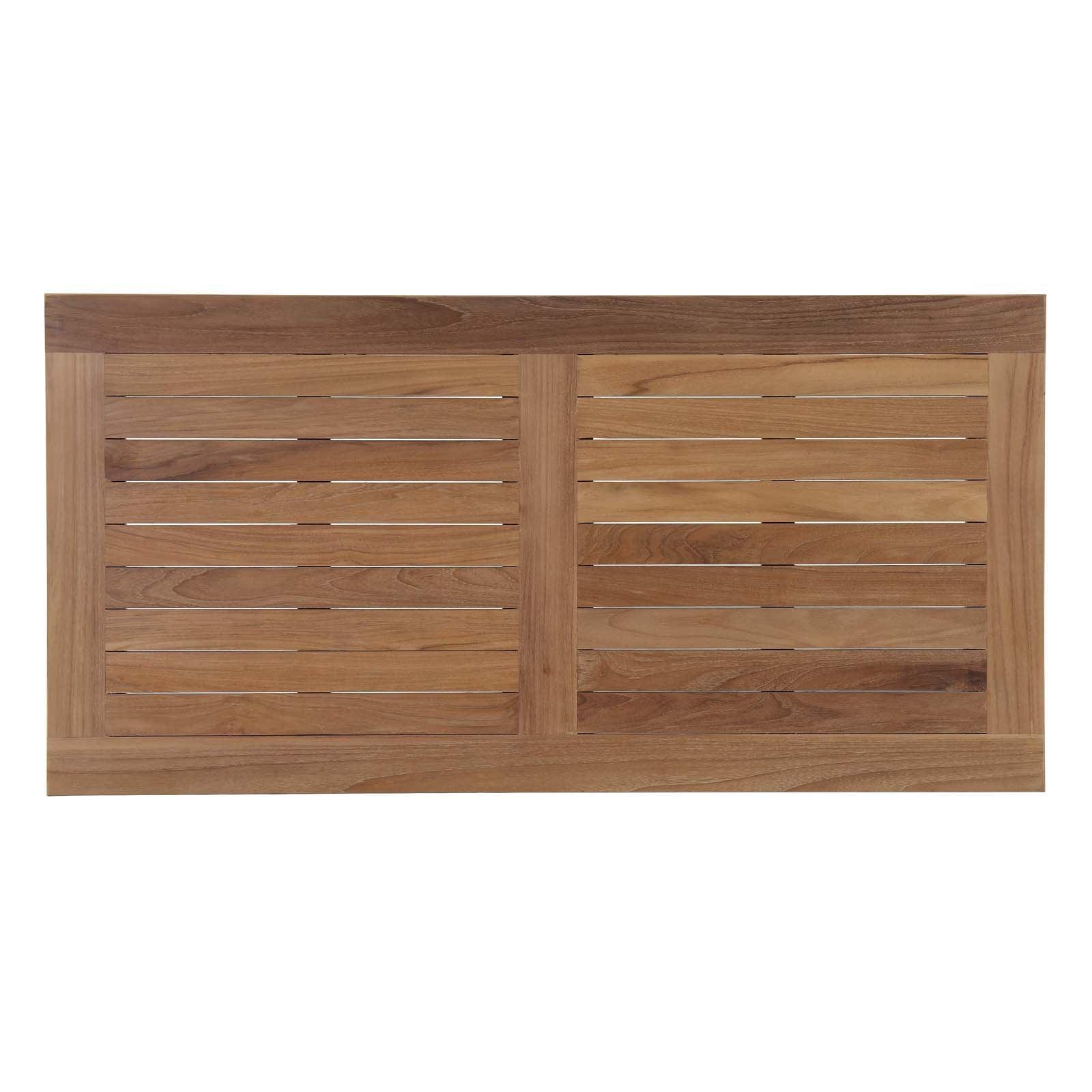 Modway Marina Outdoor Patio Teak Rectangle Coffee Table FredCo