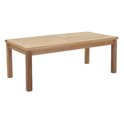 Modway Marina Outdoor Patio Teak Rectangle Coffee Table FredCo