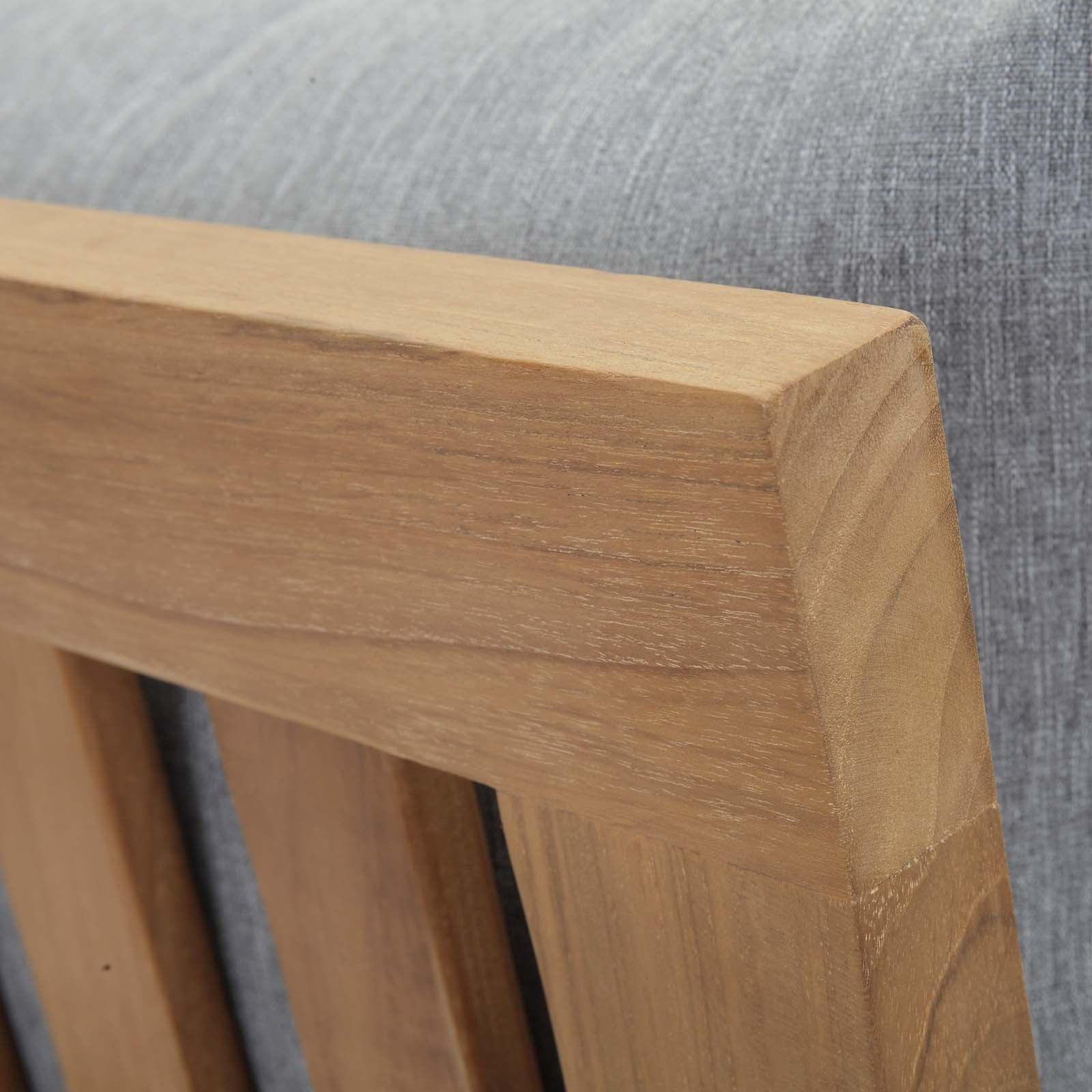 Modway Marina Outdoor Patio Teak Right-Facing Sofa FredCo