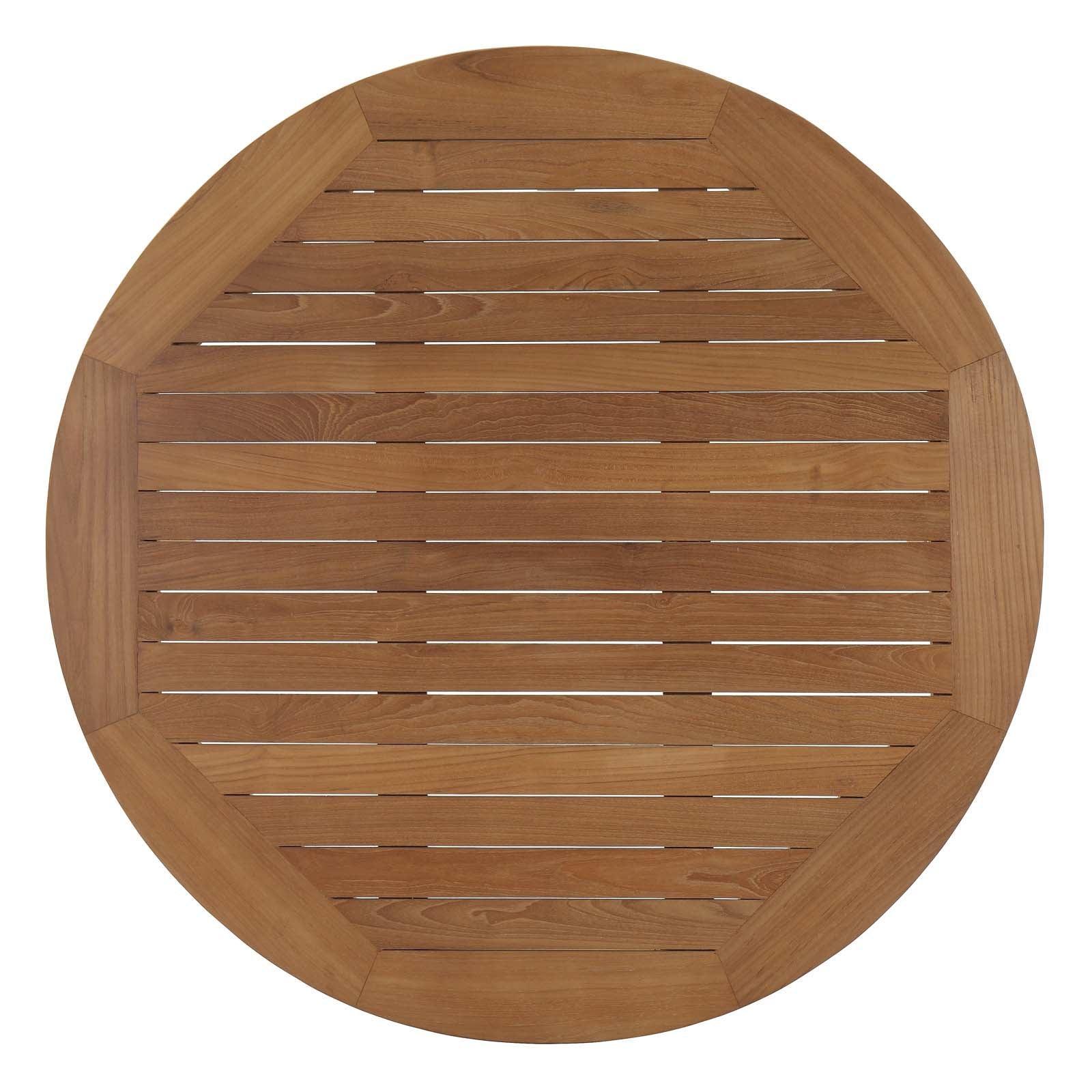 Modway Marina Outdoor Patio Teak Round Coffee Table FredCo
