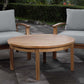 Modway Marina Outdoor Patio Teak Round Coffee Table FredCo