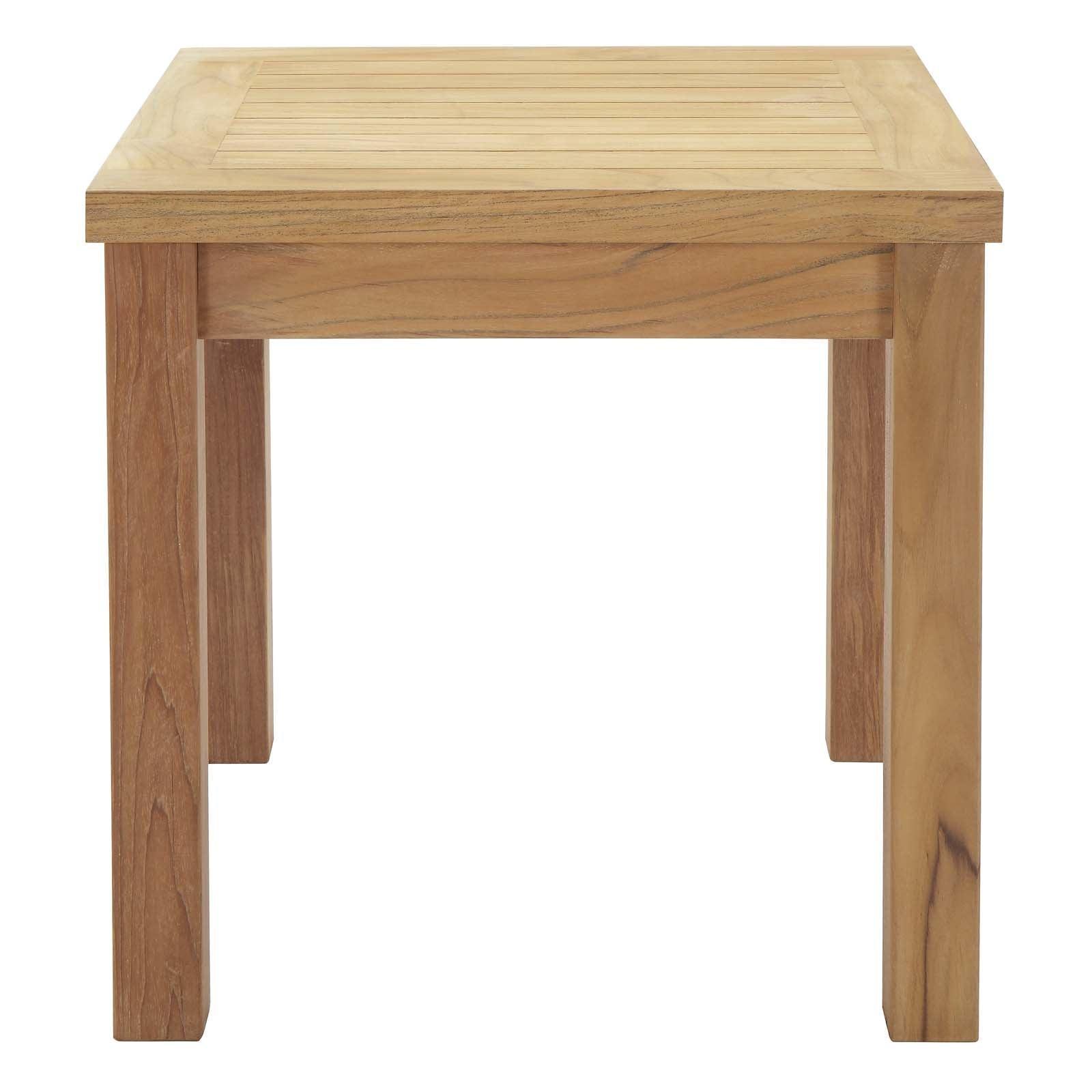 Modway Marina Outdoor Patio Teak Side Table FredCo