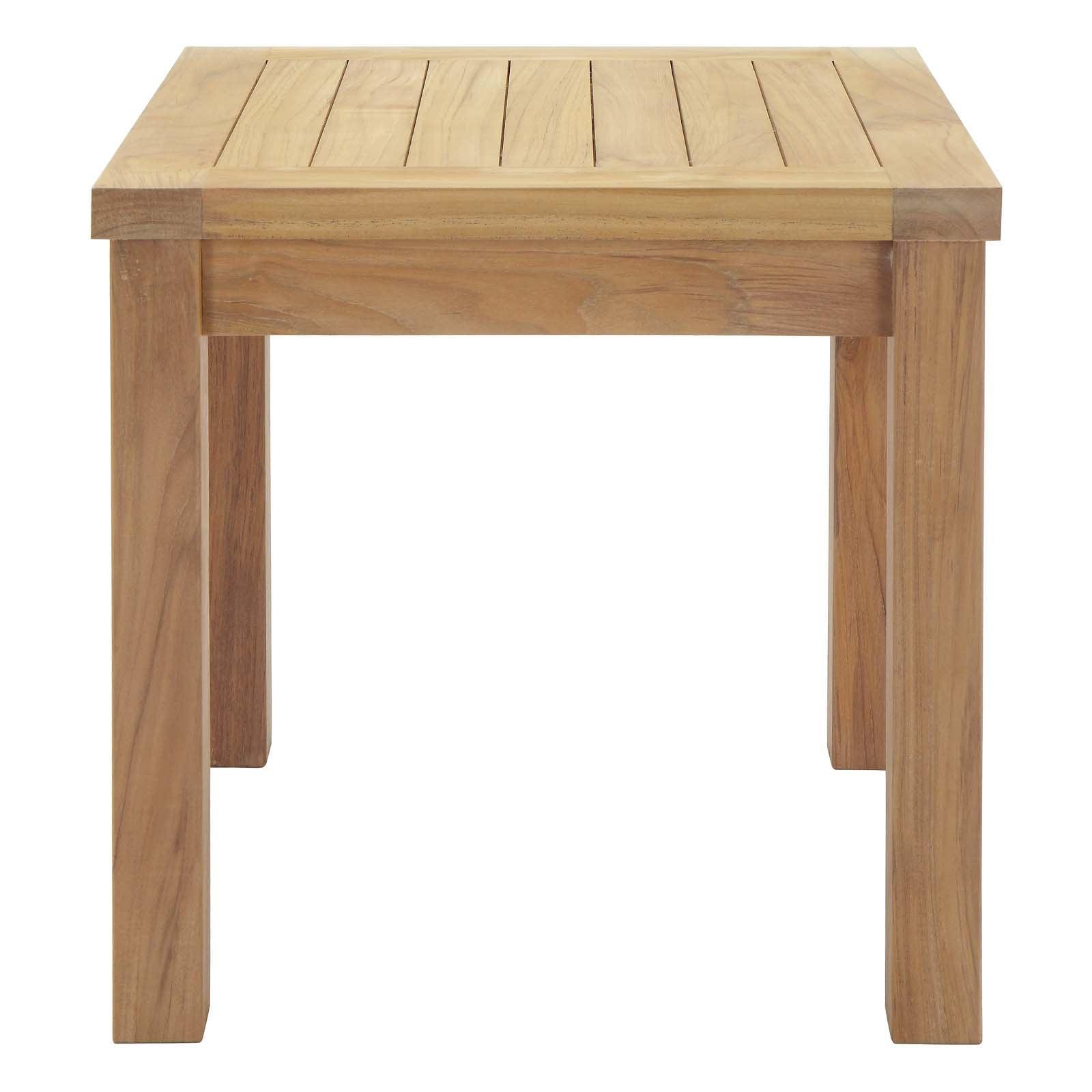 Modway Marina Outdoor Patio Teak Side Table FredCo
