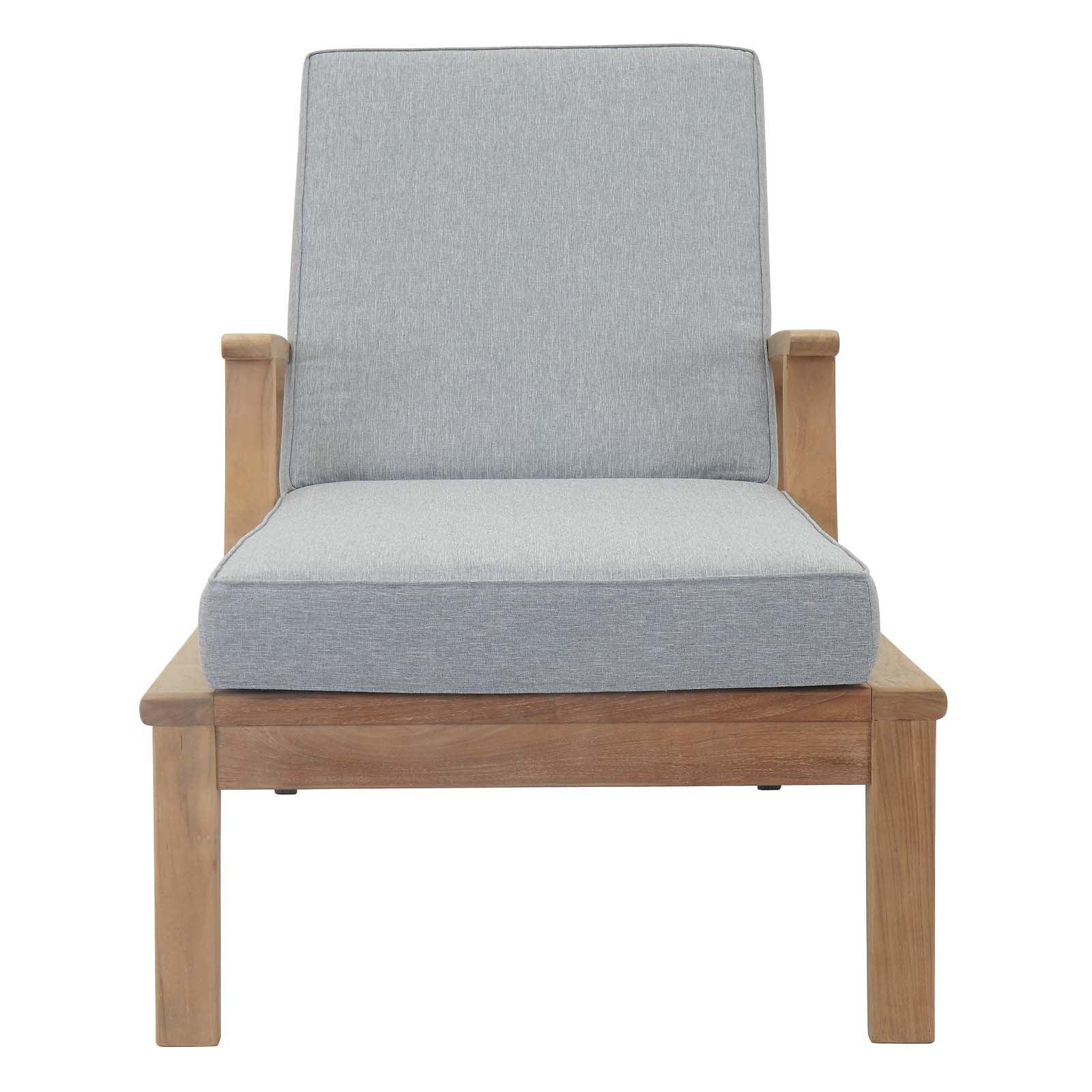 Modway Marina Outdoor Patio Teak Single Chaise FredCo