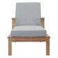 Modway Marina Outdoor Patio Teak Single Chaise FredCo
