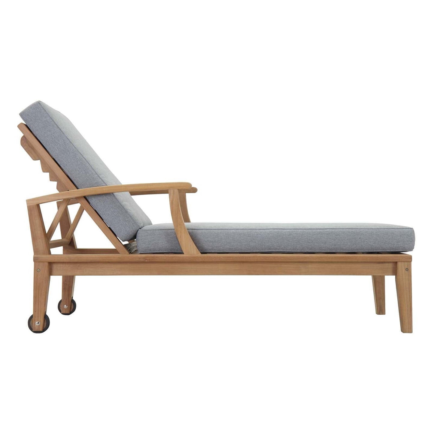 Modway Marina Outdoor Patio Teak Single Chaise FredCo