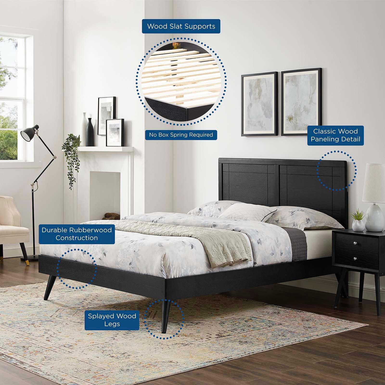 Modway Marlee Twin Wood Platform Bed With Splayed Legs FredCo