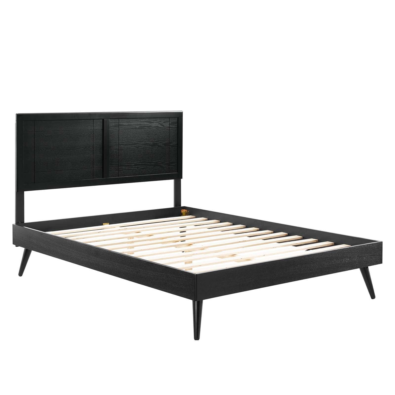 Modway Marlee Twin Wood Platform Bed With Splayed Legs FredCo