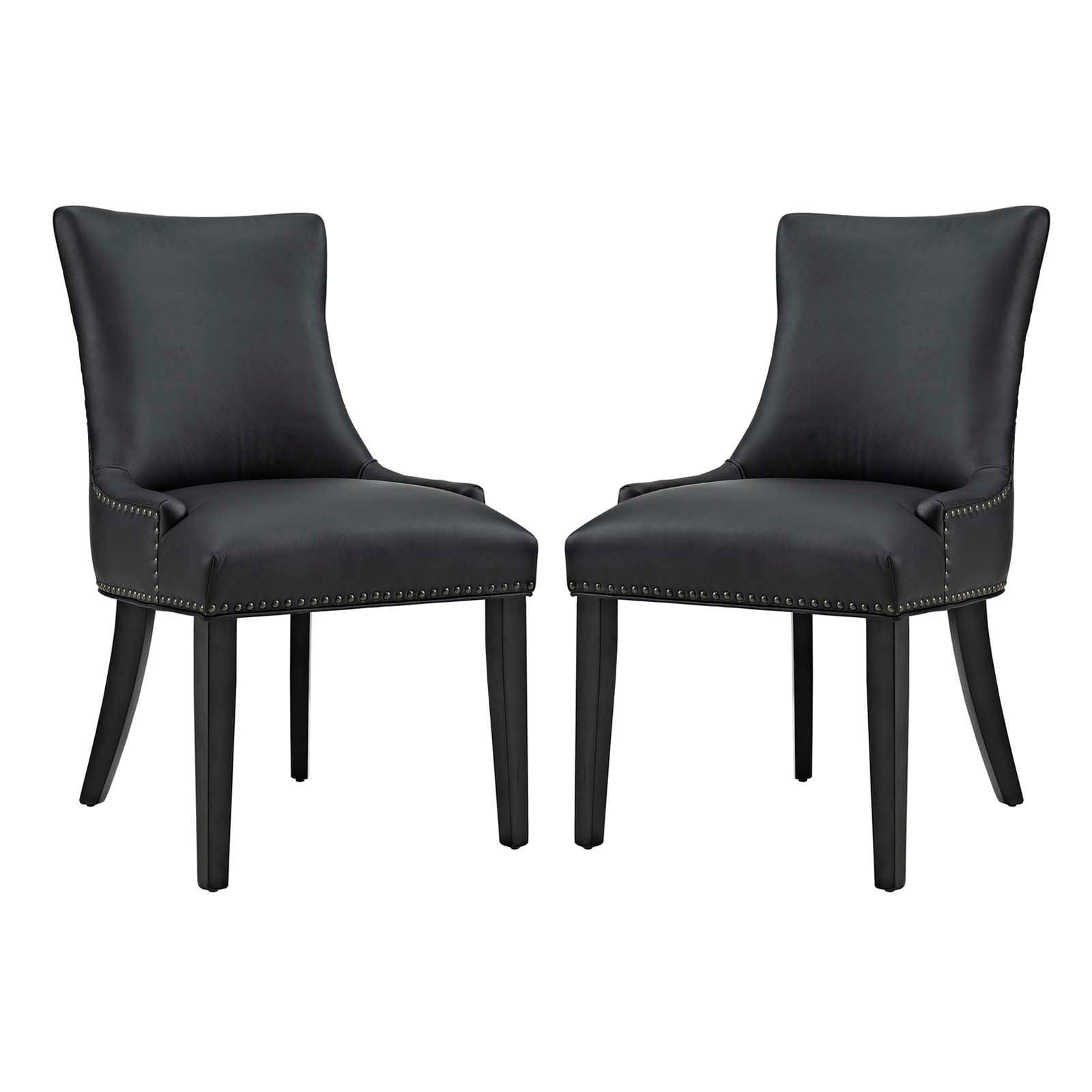 Modway Marquis Dining Chair Faux Leather Set of 2 FredCo