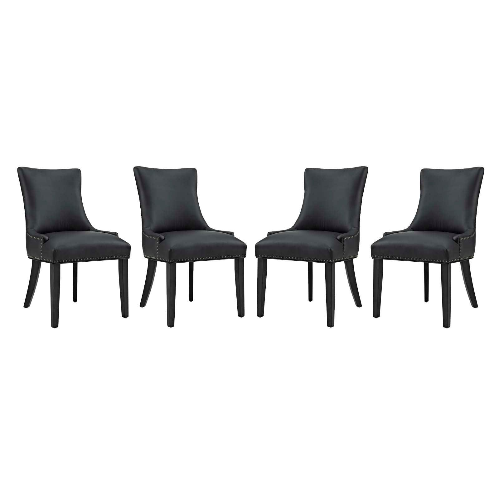 Modway Marquis Dining Chair Faux Leather Set of 4 FredCo
