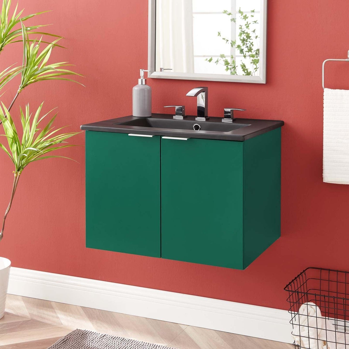 Modway Maybelle 24" Wall-Mount Bathroom Vanity FredCo