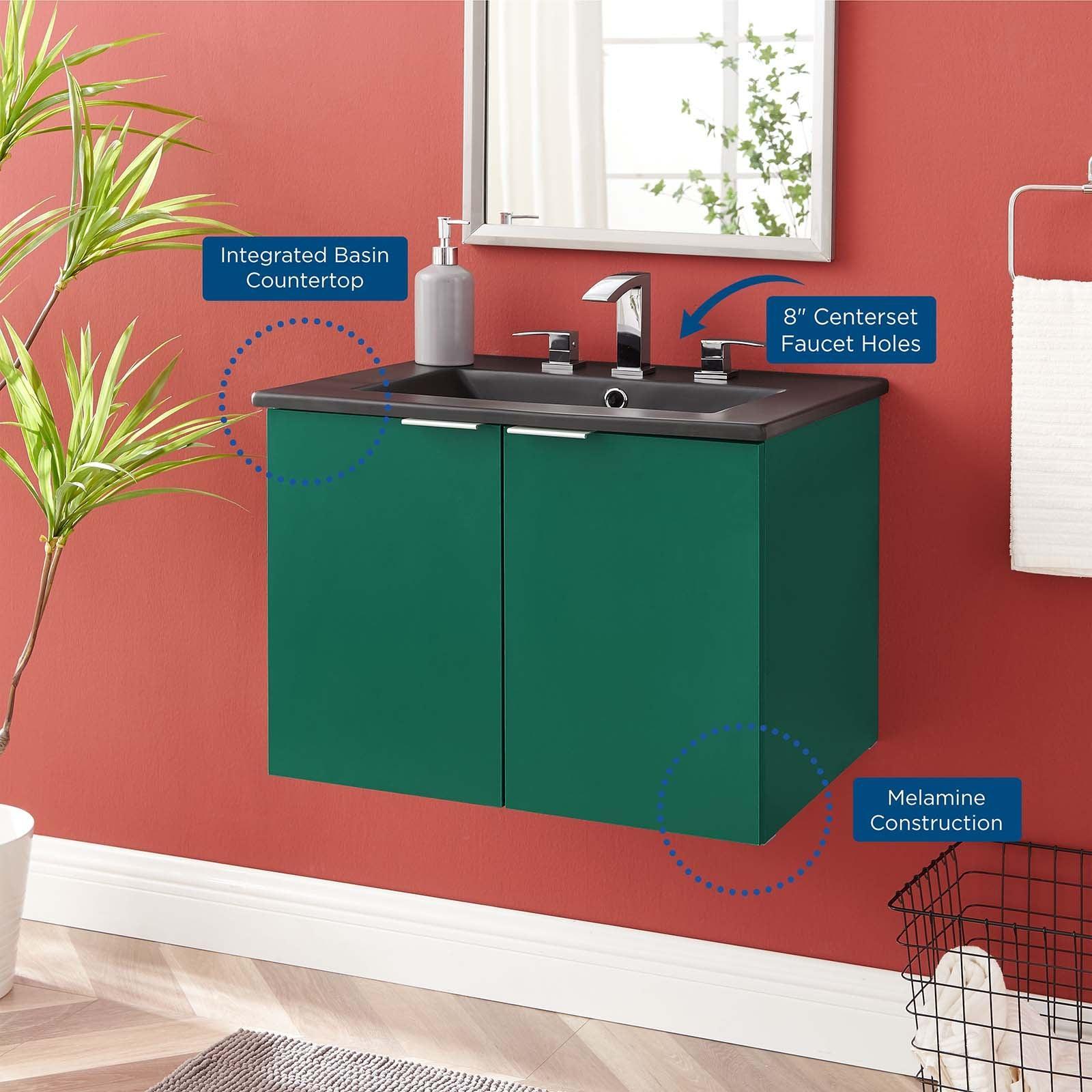 Modway Maybelle 24" Wall-Mount Bathroom Vanity FredCo