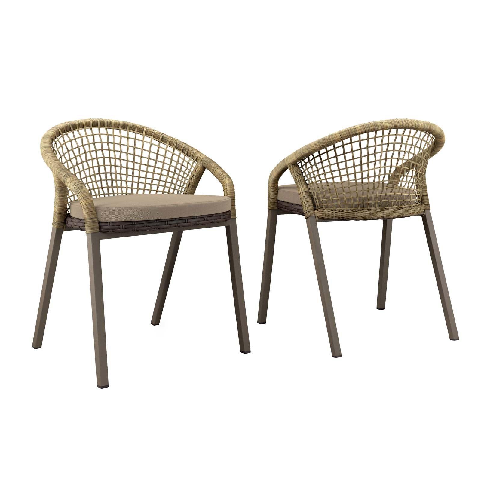 Modway Meadow Outdoor Patio Dining Chairs Set of 2 FredCo