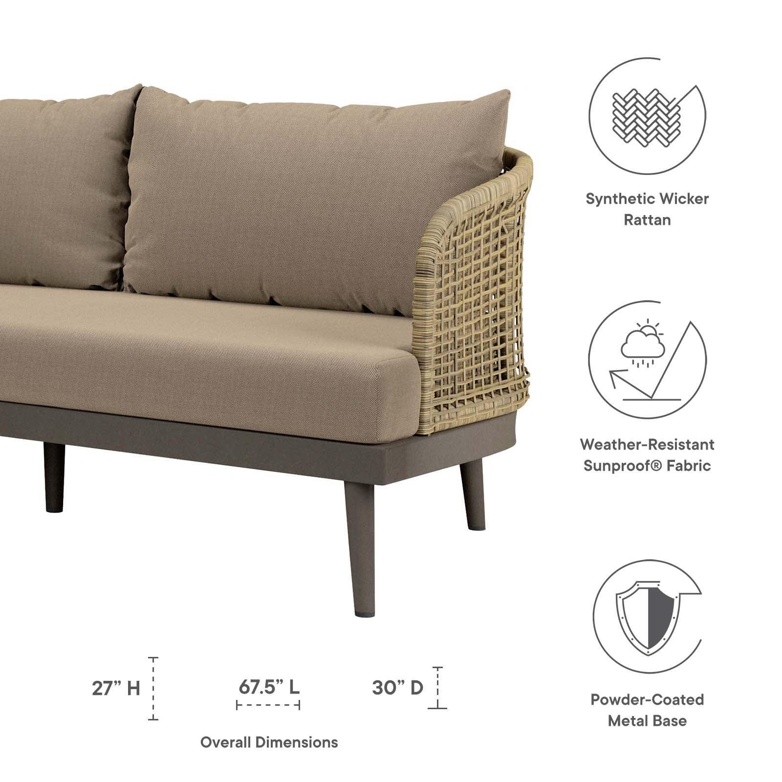 Modway Meadow Outdoor Patio Sofa FredCo