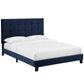 Modway Melanie Twin Tufted Button Upholstered Performance Velvet Platform Bed FredCo