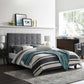 Modway Melanie Twin Tufted Button Upholstered Performance Velvet Platform Bed FredCo