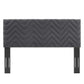 Modway Mercy Chevron Tufted Performance Velvet Full/Queen Headboard FredCo