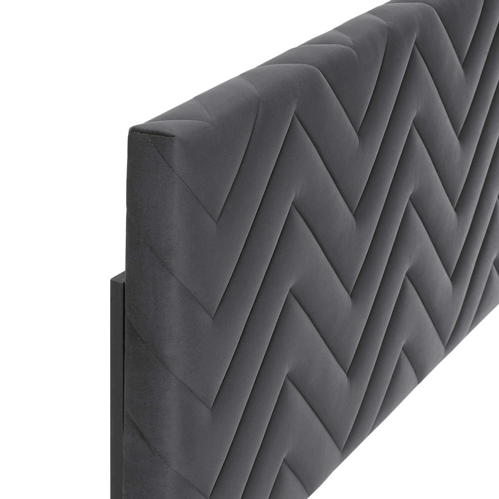 Modway Mercy Chevron Tufted Performance Velvet Full/Queen Headboard FredCo