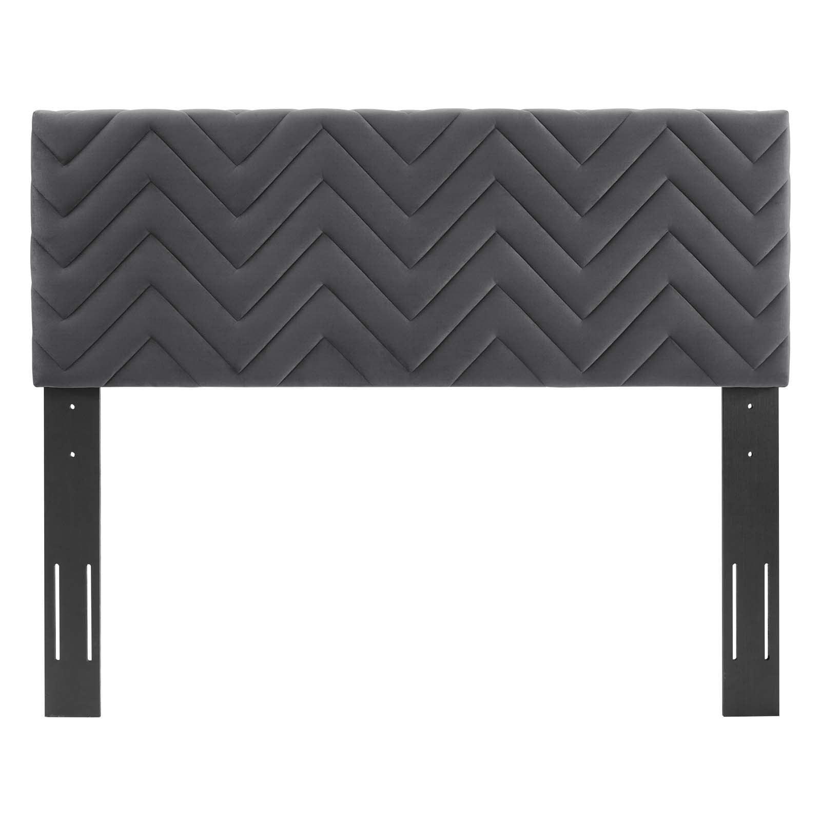 Modway Mercy Chevron Tufted Performance Velvet Twin Headboard FredCo