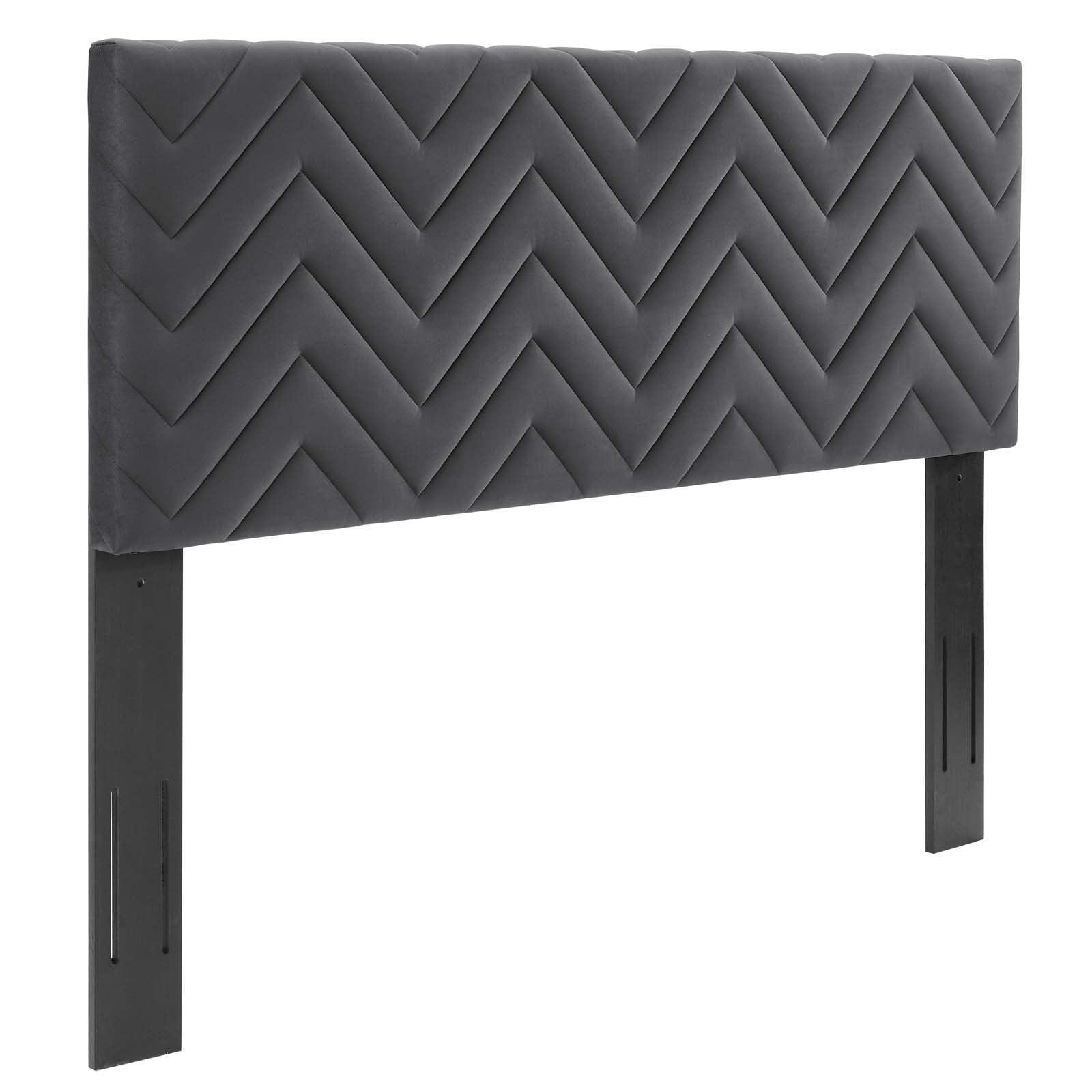 Modway Mercy Chevron Tufted Performance Velvet Twin Headboard FredCo