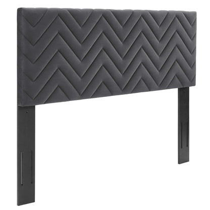 Modway Mercy Chevron Tufted Performance Velvet Twin Headboard FredCo