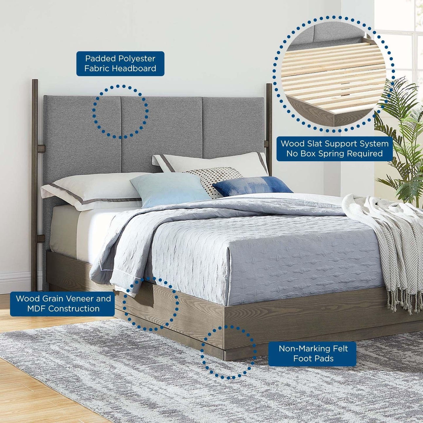 Modway Merritt 3 Piece Queen Bedroom Set FredCo