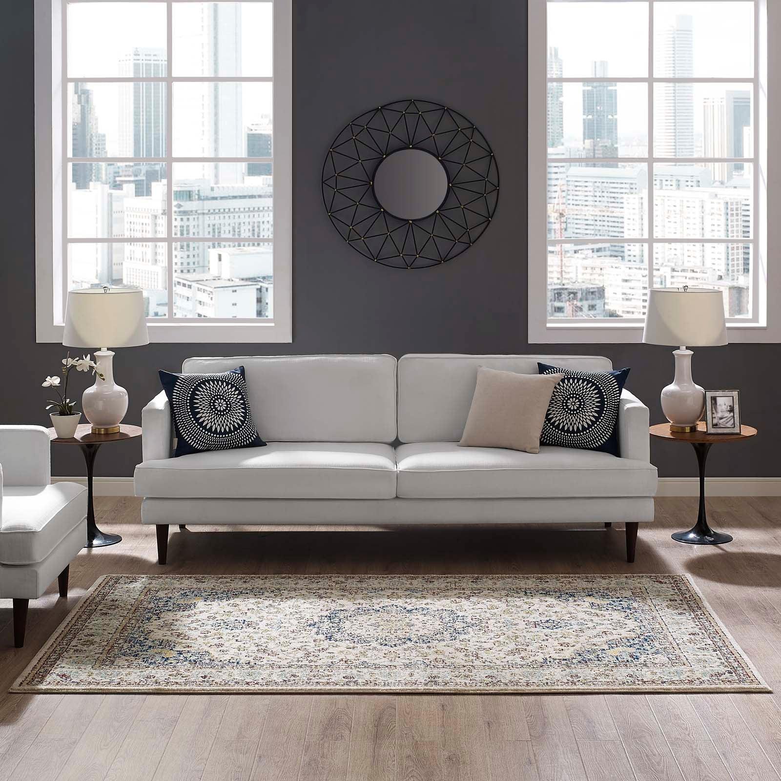Modway Meryam Distressed Persian Medallion Area Rug FredCo