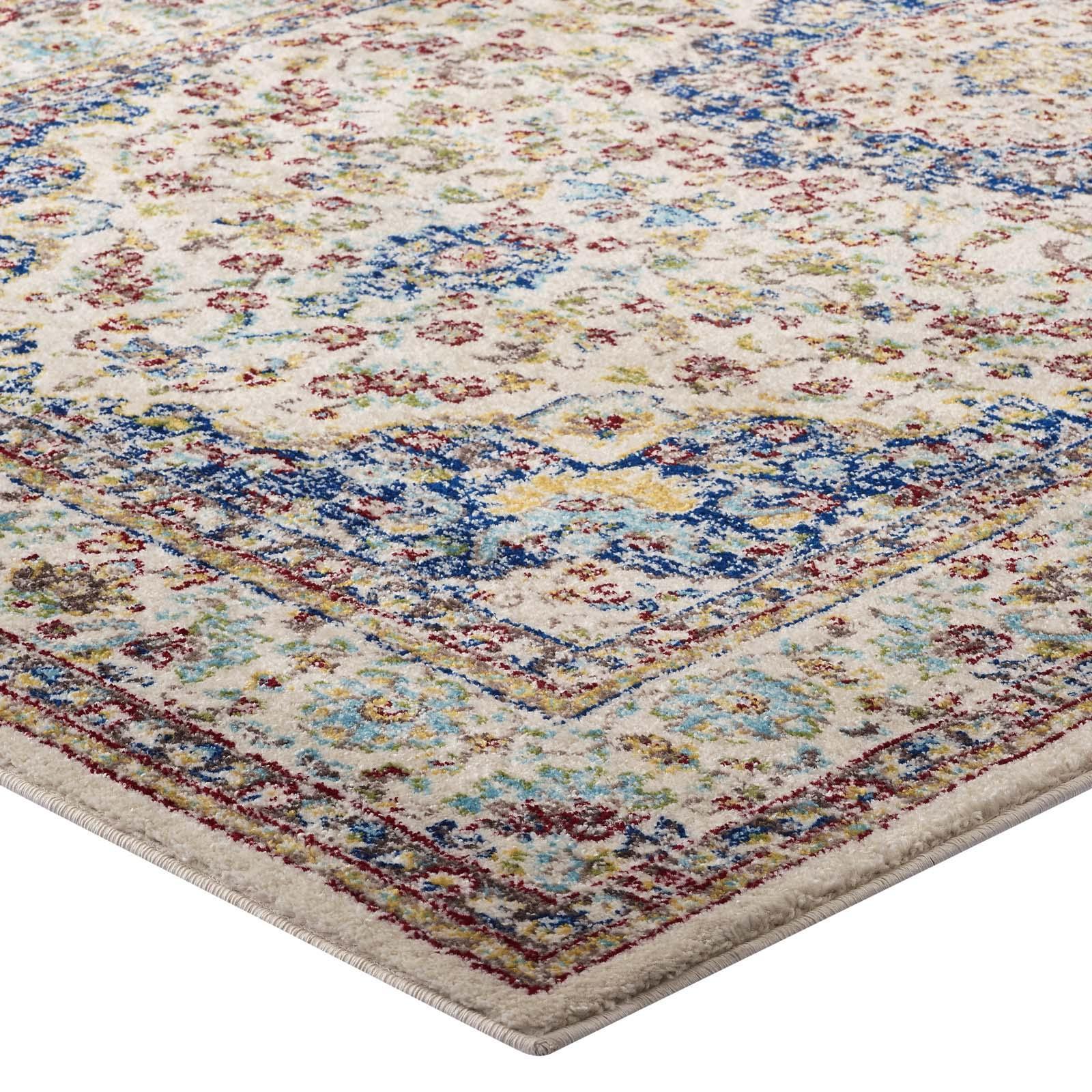 Modway Meryam Distressed Persian Medallion Area Rug FredCo