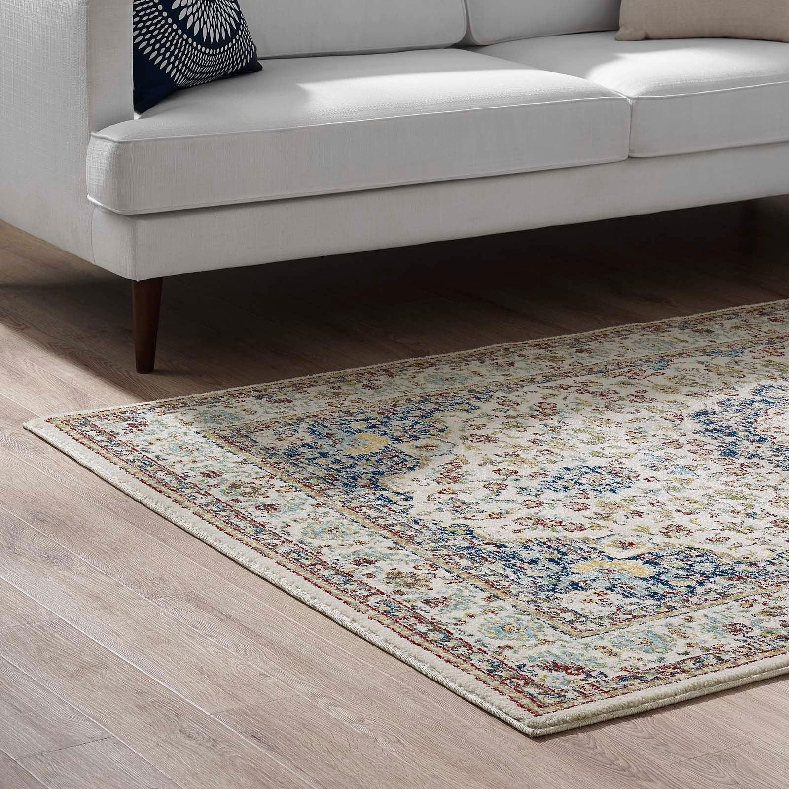 Modway Meryam Distressed Persian Medallion Area Rug FredCo