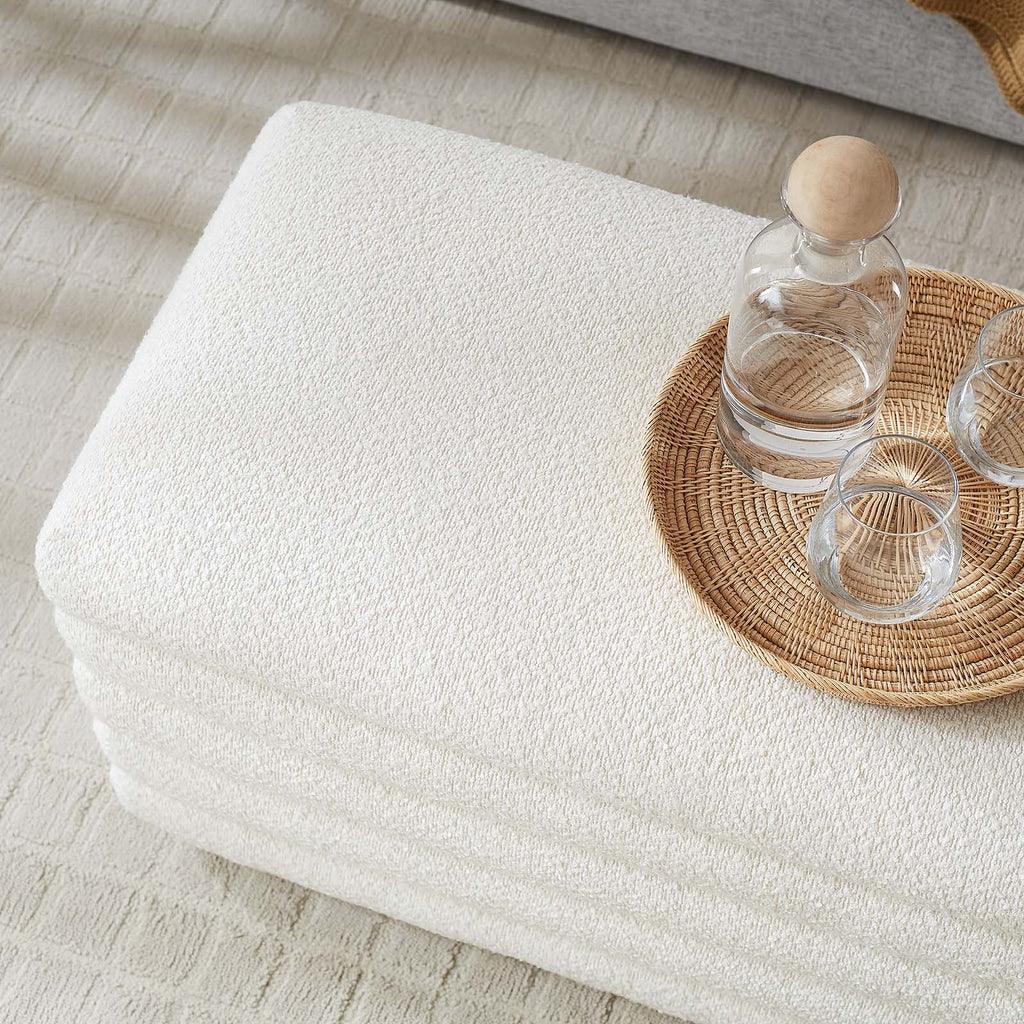 Modway Mezzo Boucle Upholstered Storage Bench FredCo