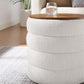 Modway Mezzo Round Boucle Fabric Storage Ottoman FredCo