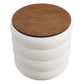 Modway Mezzo Round Boucle Fabric Storage Ottoman FredCo